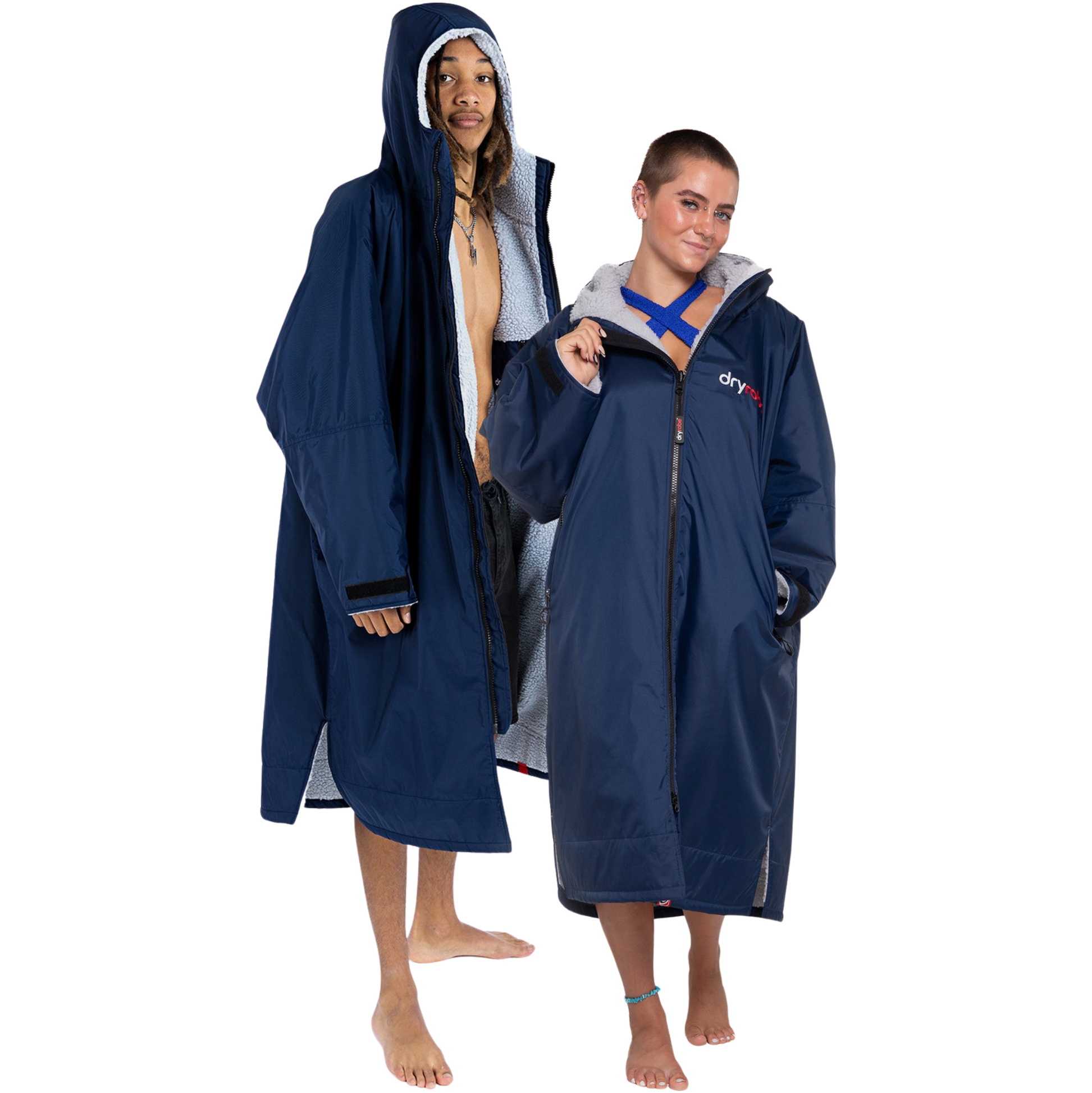 2026 Dryrobe Advance Langarm-Umkleidemantel DALSV3  Marineblau / Grey
